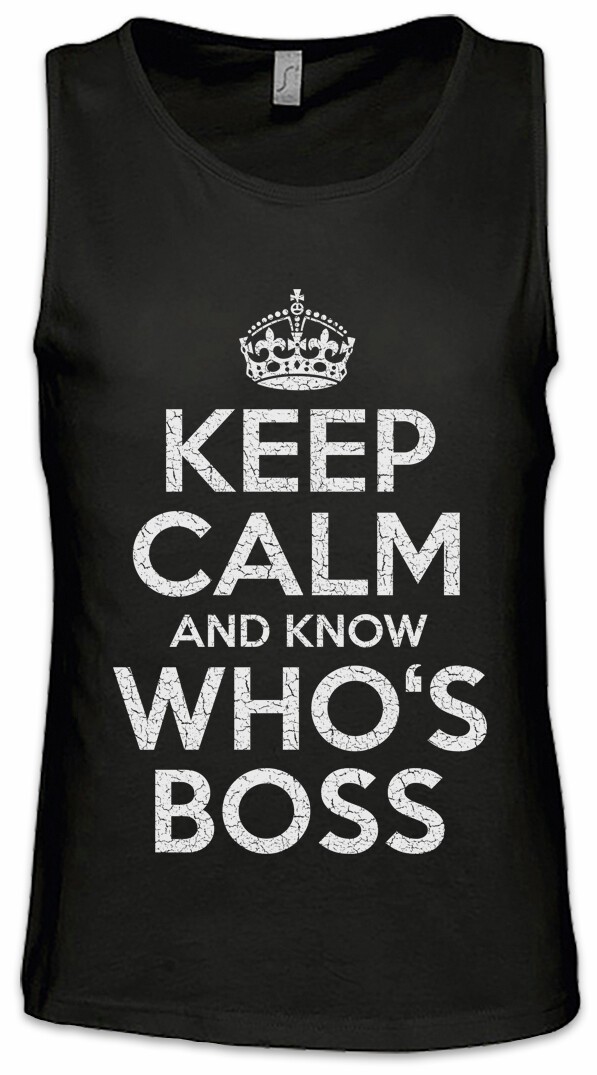 ALTRA Canotta uomo Keep Calm And Know Who's Boss Fun Chef The