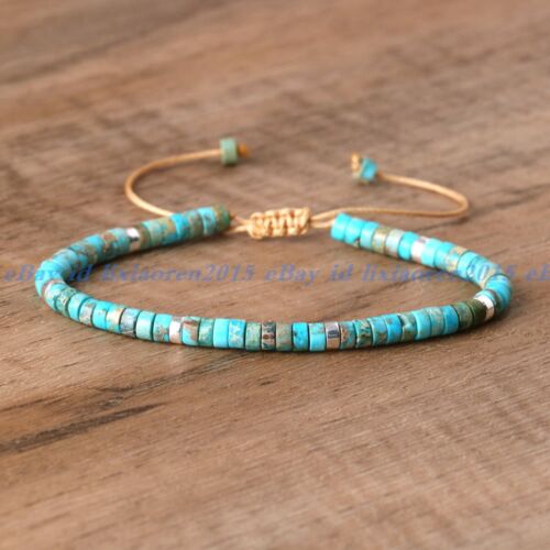 Natural Crystal Stone Bracelet Gemstone Beaded Dainty Healing Bracelet Handmade - Picture 5 of 59