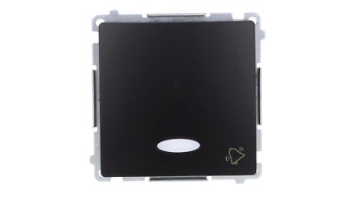 Simon Basic Klingeltaster LED-Hintergrundbeleuchtung (Modul) 10AX, 250V, schwarz