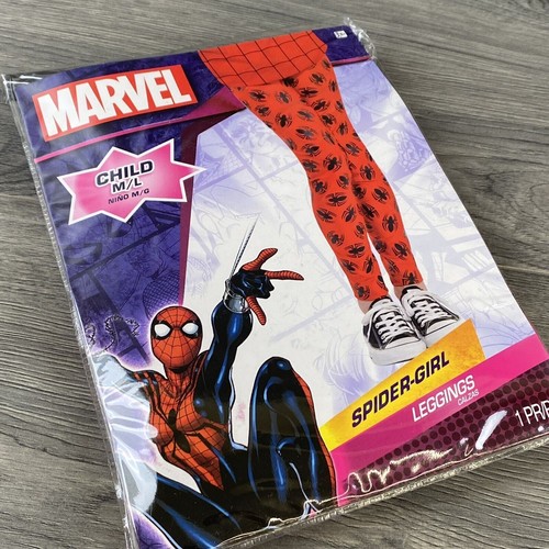 Marvel Spider Girl Leggings Child M/L Halloween Costume Accessory Dress Up New - Picture 8 of 9