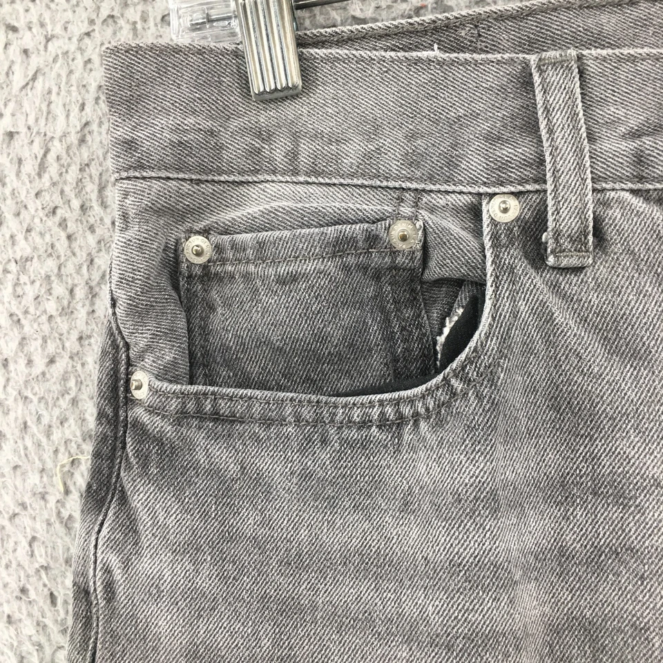 Pantalones de mezclilla Pacsun ajustados cónicos para hombre 30X32 (real 31x30,5) gris tiro medio cremallera mosca informales Foto 4 de 4