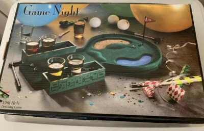 New 19th Hole 6-Shot Drinking Golf  Game Night Sealed