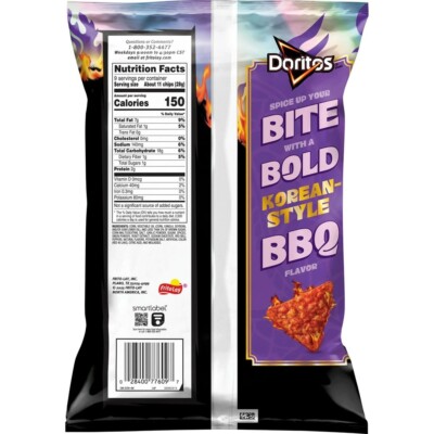 Doritos KOREAN-STYLE BBQ FLAMIN HOT Tortilla Bold Major Crunch 1