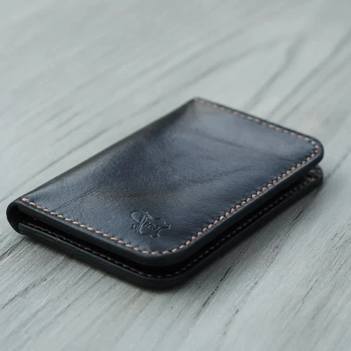 Genuine Handmade Full Grain Pure Leather Bifold Vertical  Wallet for Men, SlimOpens in a new window or tab