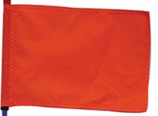 High Visibility Orange Durable Snowmobile ATV UTV Dune flag 12 x 8 Polyester