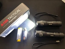 LETMY Tactical Flashlight S2000-2 Pack Bright Military Grade LED Flashlights