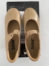 Balera Girls Size 1.0C M Nude/Beige Lace Up Tap Shoes