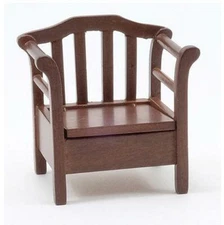 Garden Chair Walnut cla10735 Classics by Handley DOLLHOUSE Miniature