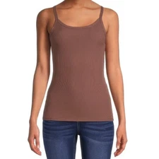 No Boundaries Women’s Juniors Size Medium 7-9 Rib Cami Top Hot Chocolate Brown