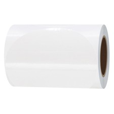 Hybsk Clear Seal Sticker Labels 4 inch Round Circle Wafer 4 Round, White