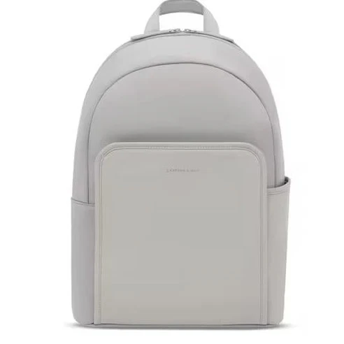 sac a dos lancel a10058 en cuir graine gris new