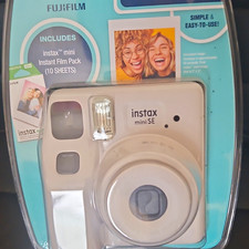 Fujifilm Instax Mini SE White Instant Camera w/ Instax Mini Film Pack 10 Sheets