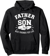 HOT-Father And Son Best Friends For Life Design Fun Unisex Hooded Sweatshirt
