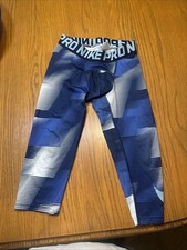 Youth Medium Nike Pro Compression Leggings Blue