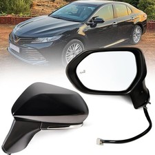 Left Driver Side Mirror Fits 2018-2024 Toyota Camry with Power Glass, Heated, Tu