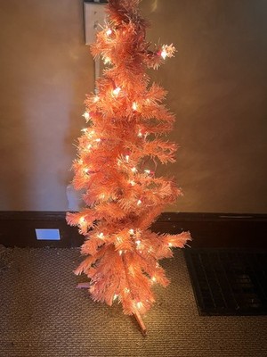 St. Nicholas 4ft Pre Lit Bright Pink Fir Christmas Tree