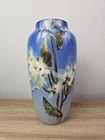 Weller Hudson Vase Hester Pillsbury Signed Dandelion Decor Blue 10in Art Pottery