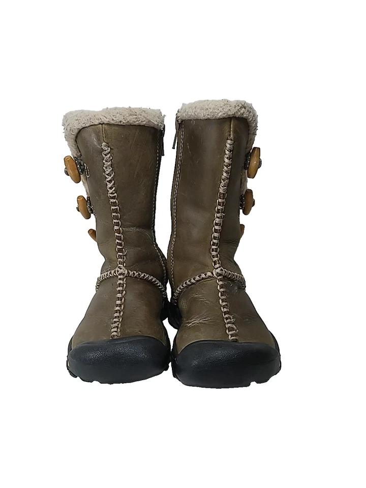 Keen Kaley Leather Winter Boots Sherpa Lined Kids Toddler Size 8C Snow Boots - Image 3 of 4