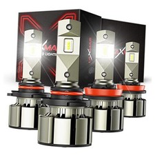LED Bulbs Combo Kit, 9005/HB3 H8/H9/H16 Super Bright Bulbs, Plug and 9005 H11