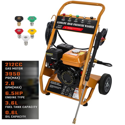 #ad Gas Pressure Washer Gas Powered Washer 3950 PSI 2.6 GPM 212cc 5 Nozzles 6.5HP $272.99