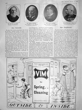 Original Old Antique Print 1908 Rev. Waugh Charles Mortimer Mansfield East Vim