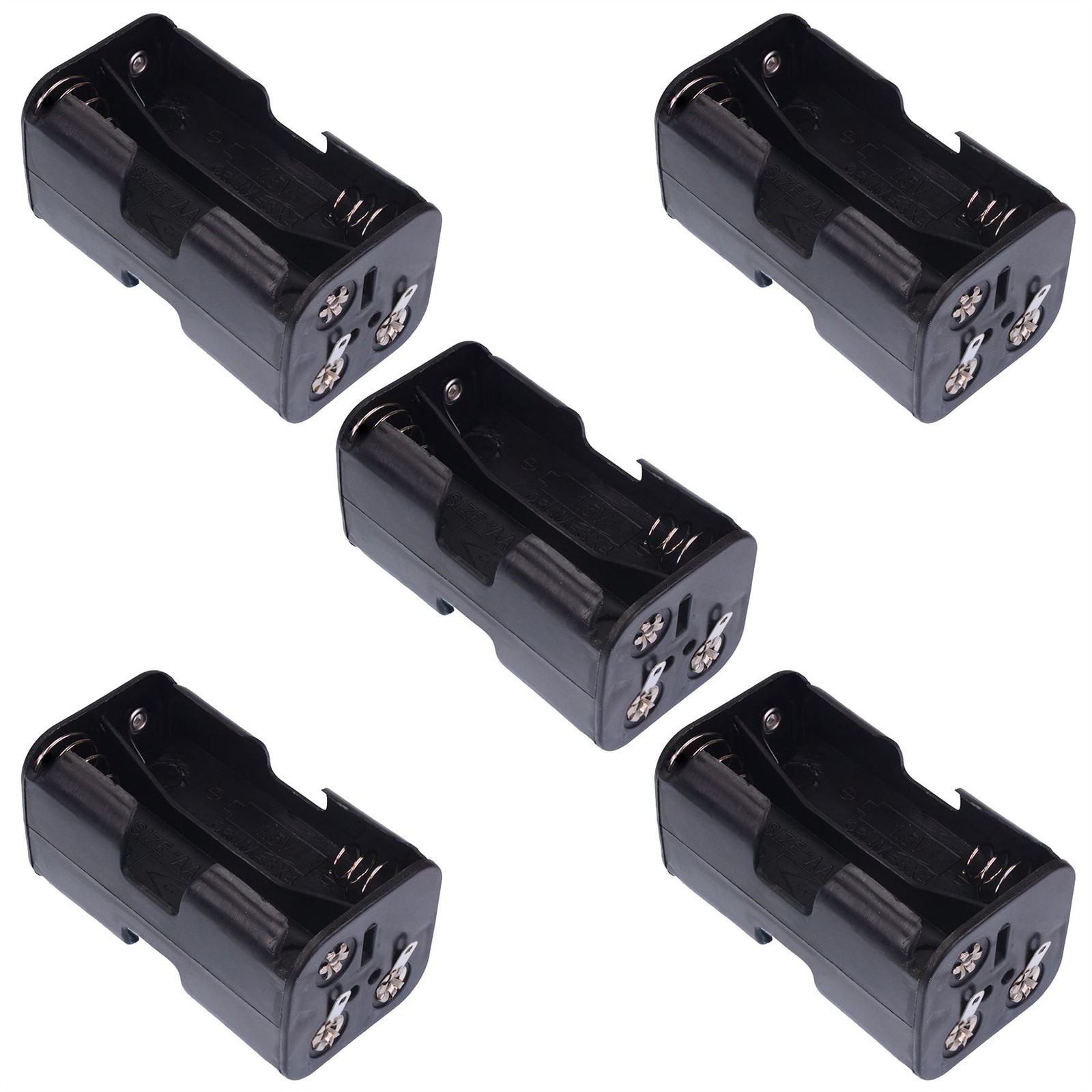 5pcs AA x 4 Battery Holder Solder Lug Terminals