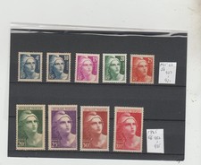 France 1945-46  2 Marianne sets  MNH  SG 927-935   good condition
