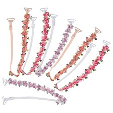 3 Pairs Bra Shoulder Strap Replacement Embroidered Lace Flower Adjustable