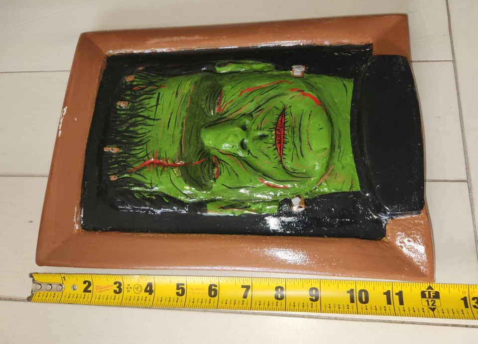1980's Aurora Master Monster Maker Contest Frankenstein Plaster Plaque Kit - Image 3 of 4