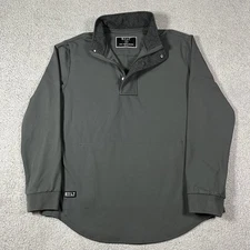Bylt Elite Fairway Pullover Men M Gray Performance Stretch 1/4 Zip Snap Magnetic