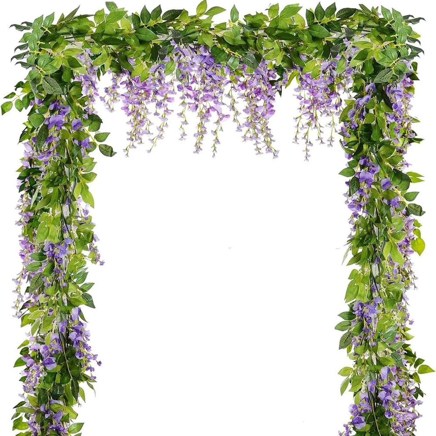 5pack Wisteria Garland Artificial Flowers Garland Fake Hanging Wisteria Vines...