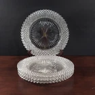 VTG Anchor Hocking Miss America Clear 8 1/2” Salad / Dessert Plates - Set of 4