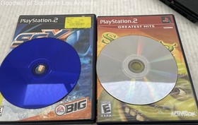 SONY PlayStation 2 PS2 SCPH-75001 Slim Console & 2 Video Games