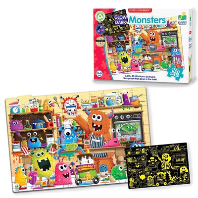 Learning Journey International Puzzle Doubles Glow in The Dark   Monsters   1...