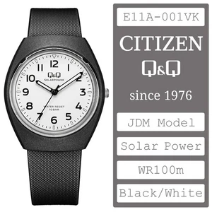 CITIZEN Q&Q Solar Power Watch WR 100m Black/White JDM Model from Japan