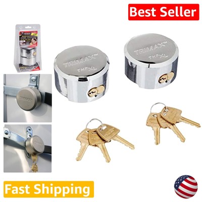 Durable Steel Padlock - Keyed Alike Trailer Door Lock, Enhanced Security, 2-Pack