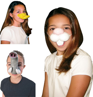 Tier Nase Kinder Buch Tag Tiere Fancydress Elefant Ente Nase Latex