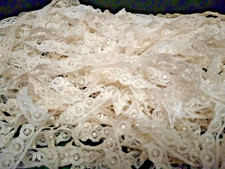 Beautiful Ivory Lace Trim With Tiny Pearls 1cm Wide Slight Stretch