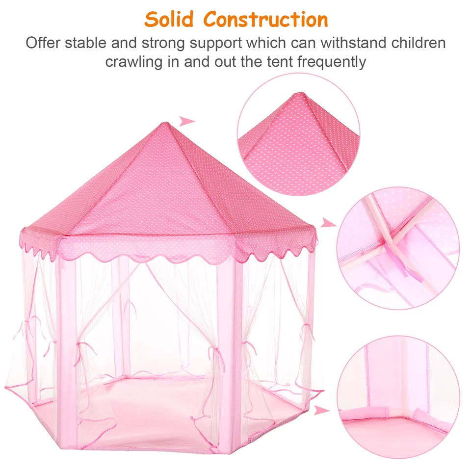 Pop Up Princess Tent  Toys for 1 2 3 Year Old Girl Birthday Gift - Image 4 of 4
