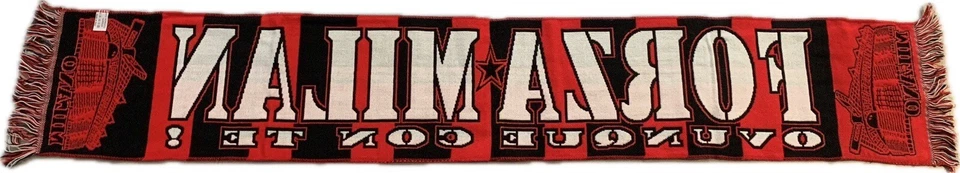 Echarpe Forza Milan AC vintage retro football scarf soccer sciarpa - Photo 2/2