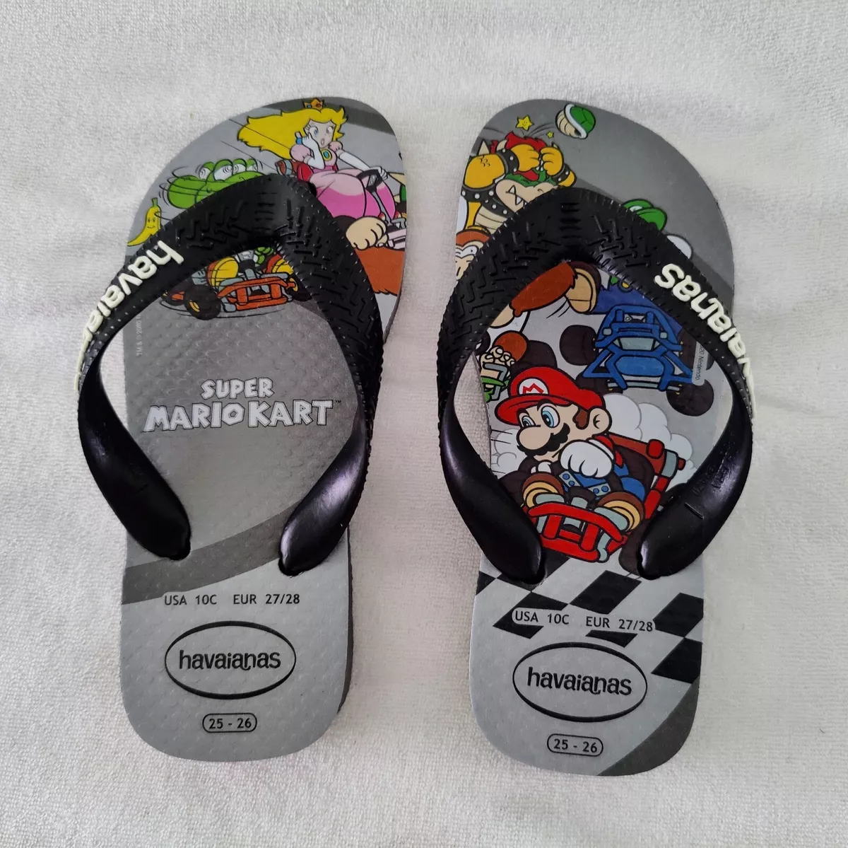 USA 10 Havaianas Nintendo Super Mario Kart Flip Flops Sandals