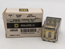 Square D 8501 KPD13V53 Relay Plug-In 10 Amp Coil 24 Volt DC 3PDT 11 Pin 3 Pole