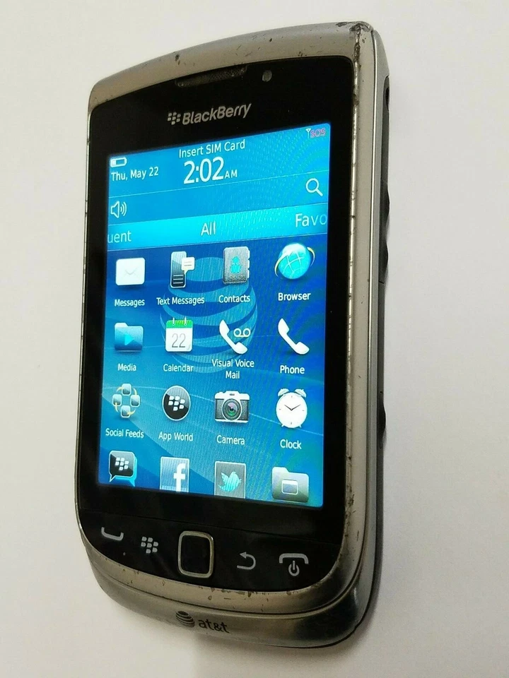 Rare Att Prepaid Cricket Wireless H20 Blackberry Messenger Torch 9810 4G Cell - Image 3 of 4