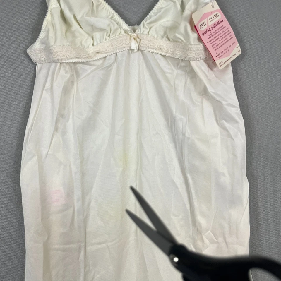 Maxi Slip Vintage The Sears Doesnt Slip Nylon Antiadherente Crema Talla 36 Sin Stock Foto 4 de 4