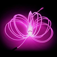 Battery Powered Neon Led Lights Glow El Wire String Strip Rope Tube Party Decor Battery Powered Neon Led Lights Glow El Wire String Strip Rope Tube Party Decor
