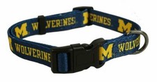 Michigan Wolverines NCAA Sparo NEW Pet Dog Collar All Sizes 