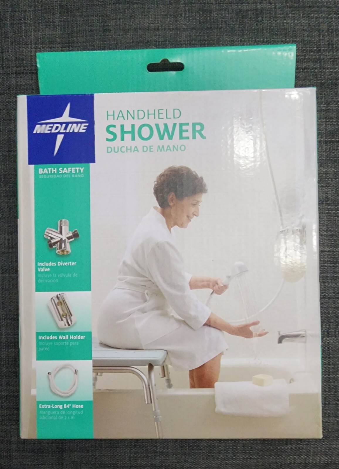 Medline Handheld Shower Head Kit7ft. White New!! eBay
