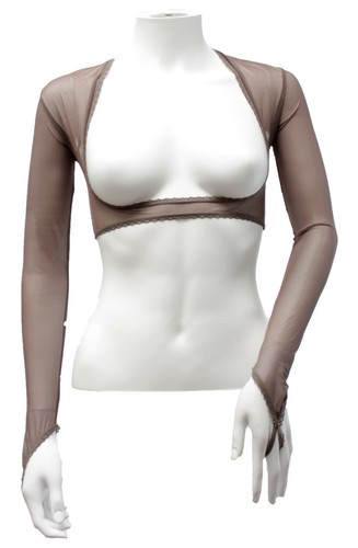 BRIDAL WEAR BOLERO SHRUG LACE BRIDE WEDDING DRESS SLEEVES STRETCH MESH ARM COVER - Picture 36 of 52
