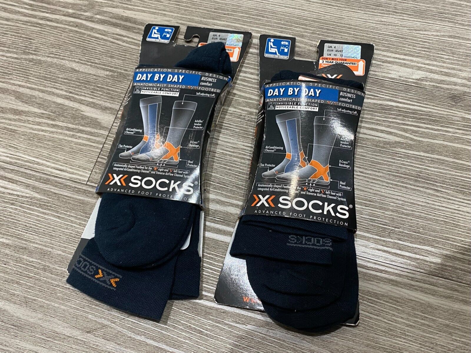 X-Socks Day by Day men's socks - (2x pairs) - Size 45-47 Euro (Dark Navy)