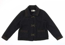 Habitat Womens Grey Jacket Size S Hook & Eye